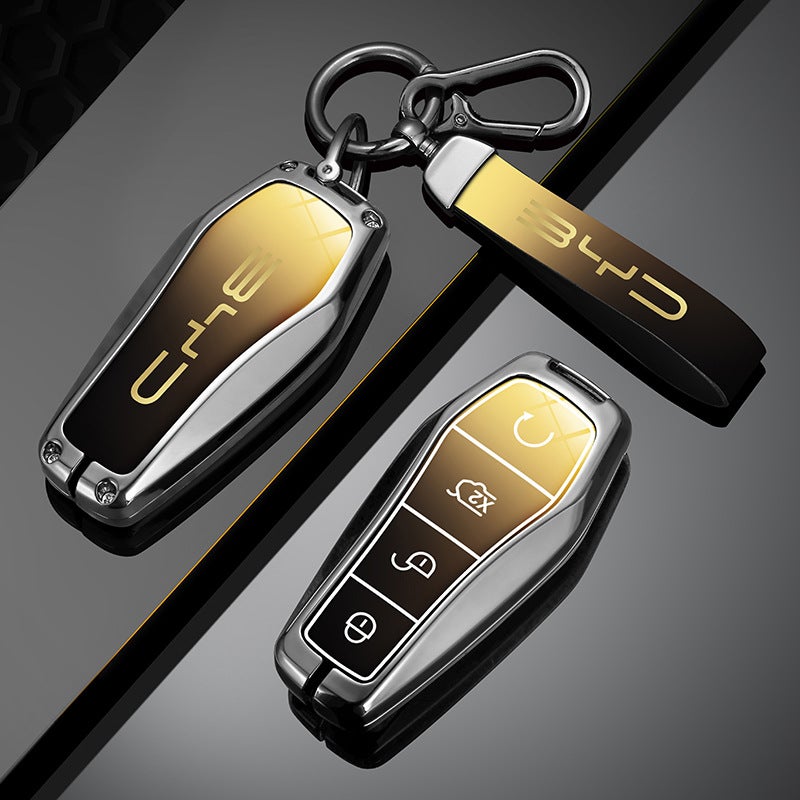 Byd Byd Qin Car Key Case Electroplated Gold Gradient Song Plus Tang Dm New Energy Pro Dolphin Car Case - Image 2